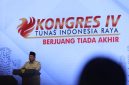 Presiden RI Prabowo Subianto dalam Kongres IV Pengurus Pusat Tunas Indonesia Raya (PP Tidar), Sabtu (17/5/2025) di Jakarta. (Dok Tim Komunikasi Prabowo Subianto)