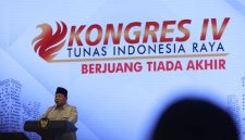 Presiden RI Prabowo Subianto dalam Kongres IV Pengurus Pusat Tunas Indonesia Raya (PP Tidar), Sabtu (17/5/2025) di Jakarta. (Dok Tim Komunikasi Prabowo Subianto)